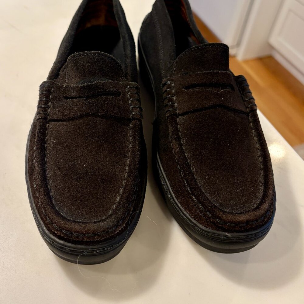Tods Womens Black Suede Gommino Loafer 8 1/2 NEVER WORN